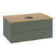 V&B Waschtischunterschrank mit Frontstruktur Antao 80x36x50cm, WBP hon. Oa, lea gre. m Lac