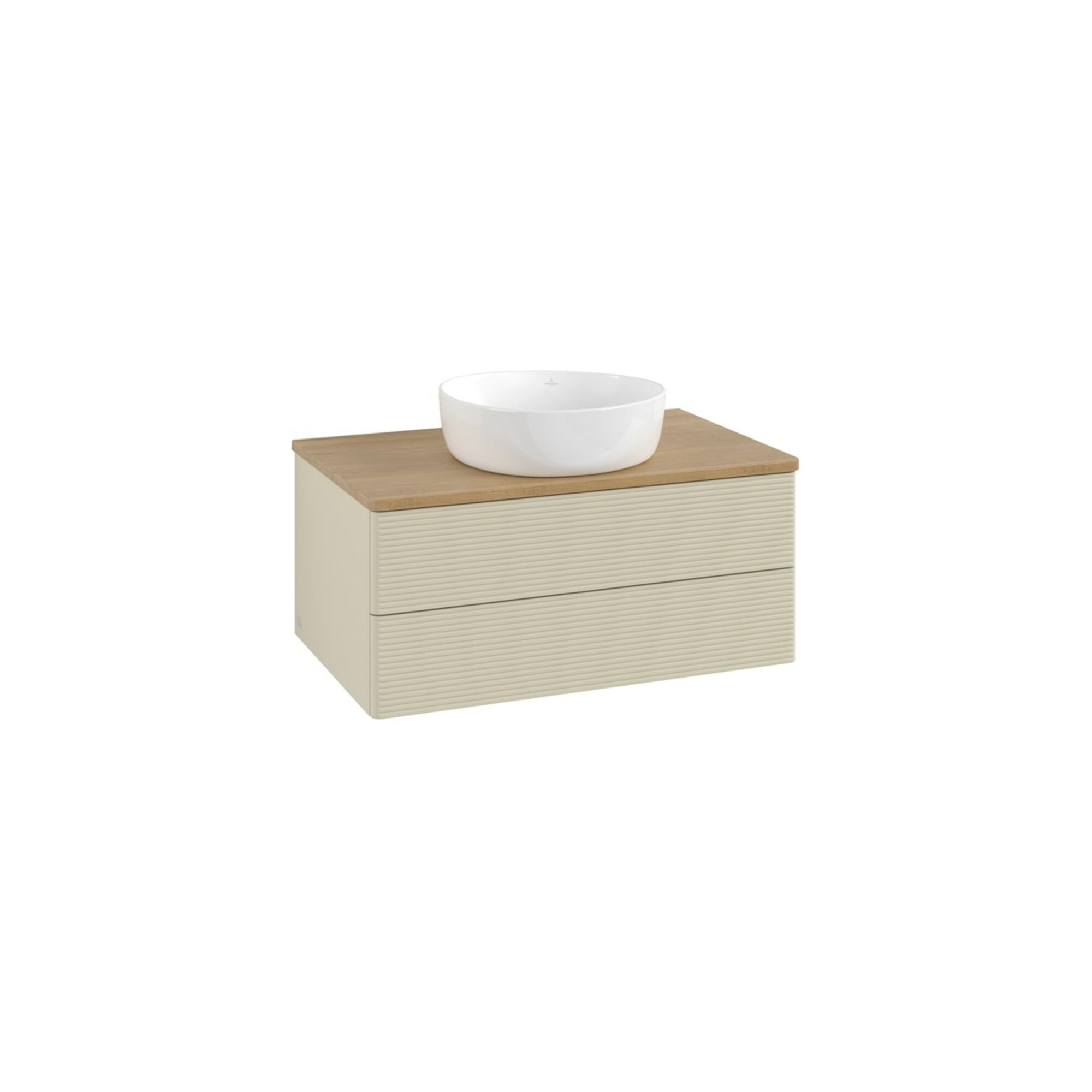 V&B Waschtischunterschrank mit Frontstruktur Antao 80x36x50cm, WBP hon. Oa, si Gr m Lac ; Villeroy & Boch