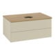 V&B Waschtischunterschrank mit Frontstruktur Antao 80x36x50cm, WBP hon. Oa, si Gr m Lac