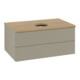 V&B Waschtischunterschrank mit Frontstruktur Antao 80x36x50cm, WBP hon. Oa, st. Gr m Lac-1