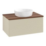 V&B Waschtischunterschrank mit Frontstruktur Antao 80x36x50cm, WBP w. wal, si Gr m Lac