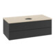 V&B Waschtischunterschrank mit Frontstruktur -Beleuchtung Antao 100x36x50cm, HL, WBP botti., bla m Lac-1