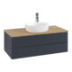 V&B Waschtischunterschrank mit Frontstruktur -Beleuchtung Antao 100x36x50cm, HL, WBP hon. Oa, md b m Lac-3