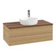 V&B Waschtischunterschrank mit Frontstruktur -Beleuchtung Antao 100x36x50cm, HL, WBP w. wal, hon. Oa-3