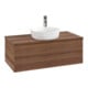 V&B Waschtischunterschrank mit Frontstruktur -Beleuchtung Antao 100x36x50cm, HL, WBP w. wal, w. wal-1