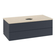 V&B Waschtischunterschrank mit Frontstruktur -Beleuchtung Antao 100x36x50cm, WBP botti., md bl. m Lac