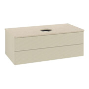 V&B Waschtischunterschrank mit Frontstruktur -Beleuchtung Antao 100x36x50cm, WBP botti., si Gr m Lac