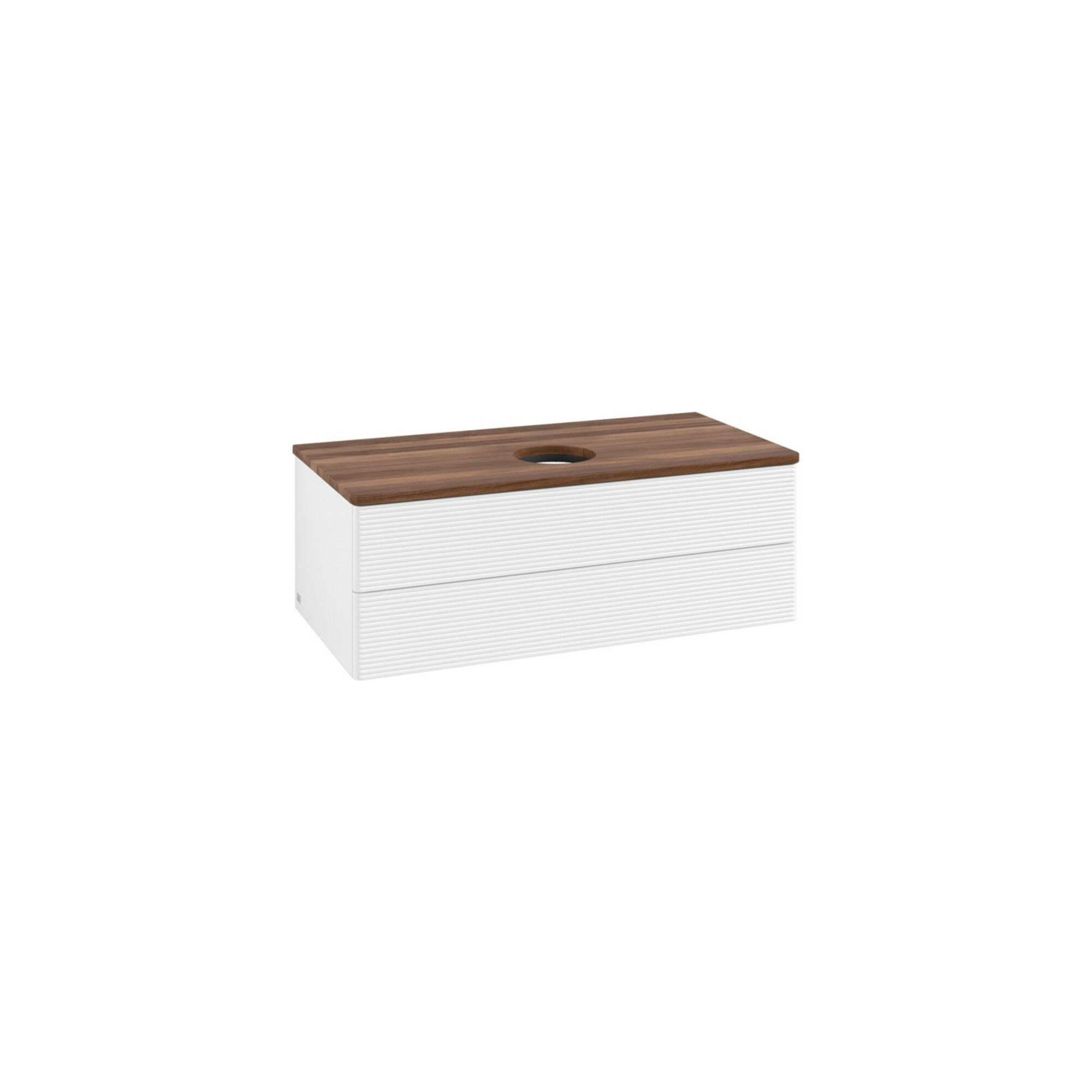 V&B Waschtischunterschrank mit Frontstruktur -Beleuchtung Antao 100x36x50cm, WBP-farbe w. wal, wh. m Lac ; Villeroy & Boch