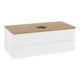 V&B Waschtischunterschrank mit Frontstruktur -Beleuchtung Antao 100x36x50cm, WBP hon. Oa, wh. m Lac-1