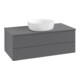 V&B Waschtischunterschrank mit Frontstruktur -Beleuchtung Antao 100x36x50cm, WBP Lac, Anthrac. m Lac-1