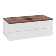 V&B Waschtischunterschrank mit Frontstruktur -Beleuchtung Antao 100x36x50cm, WBP w. wal, glo wh. Lac-3