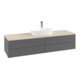 V&B Waschtischunterschrank mit Frontstruktur -Beleuchtung Antao 160x50cm, HL, WBP botti., Anthrac. m Lac-3