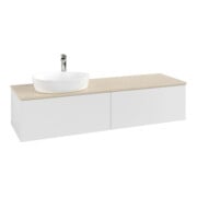 V&B Waschtischunterschrank mit Frontstruktur -Beleuchtung Antao 160x50cm, HL, WBP botti., glo wh. Lac-3