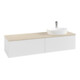 V&B Waschtischunterschrank mit Frontstruktur -Beleuchtung Antao 160x50cm, HL, WBP botti., glo wh. Lac-1