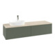 V&B Waschtischunterschrank mit Frontstruktur -Beleuchtung Antao 160x50cm, HL, WBP botti., lea gre. m Lac-1