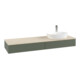 V&B Waschtischunterschrank mit Frontstruktur -Beleuchtung Antao 160x50cm, HL, WBP botti., lea gre. m Lac-1