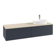 V&B Waschtischunterschrank mit Frontstruktur -Beleuchtung Antao 160x50cm, HL, WBP botti., md bl. m Lac