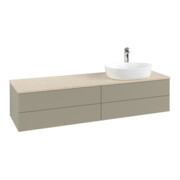V&B Waschtischunterschrank mit Frontstruktur -Beleuchtung Antao 160x50cm, HL, WBP botti., st. Gr m Lac