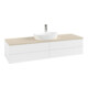 V&B Waschtischunterschrank mit Frontstruktur -Beleuchtung Antao 160x50cm, HL, WBP botti., wh. m Lac-3