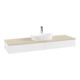 V&B Waschtischunterschrank mit Frontstruktur -Beleuchtung Antao 160x50cm, HL, WBP botti., wh. m Lac-3
