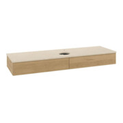 V&B Waschtischunterschrank mit Frontstruktur -Beleuchtung Antao 160x50cm, HL, WBP-farbe botti., hon. Oa