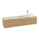 V&B Waschtischunterschrank mit Frontstruktur -Beleuchtung Antao 160x50cm, HL, WBP-farbe botti., hon. Oa-1