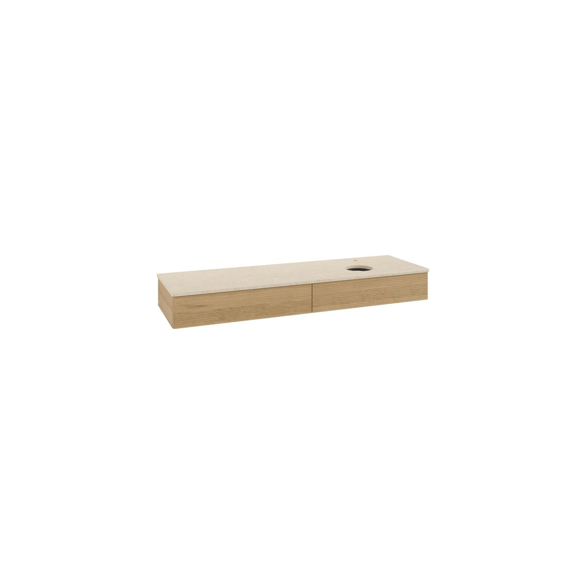V&B Waschtischunterschrank mit Frontstruktur -Beleuchtung Antao 160x50cm, HL, WBP-farbe botti., hon. Oa ; Villeroy & Boch