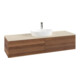 V&B Waschtischunterschrank mit Frontstruktur -Beleuchtung Antao 160x50cm, HL, WBP-farbe botti., w. wal-3