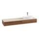 V&B Waschtischunterschrank mit Frontstruktur -Beleuchtung Antao 160x50cm, HL, WBP-farbe botti., w. wal-1