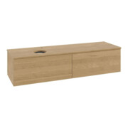 V&B Waschtischunterschrank mit Frontstruktur -Beleuchtung Antao 160x50cm, HL, WBP-farbe hon. Oa, hon. Oa