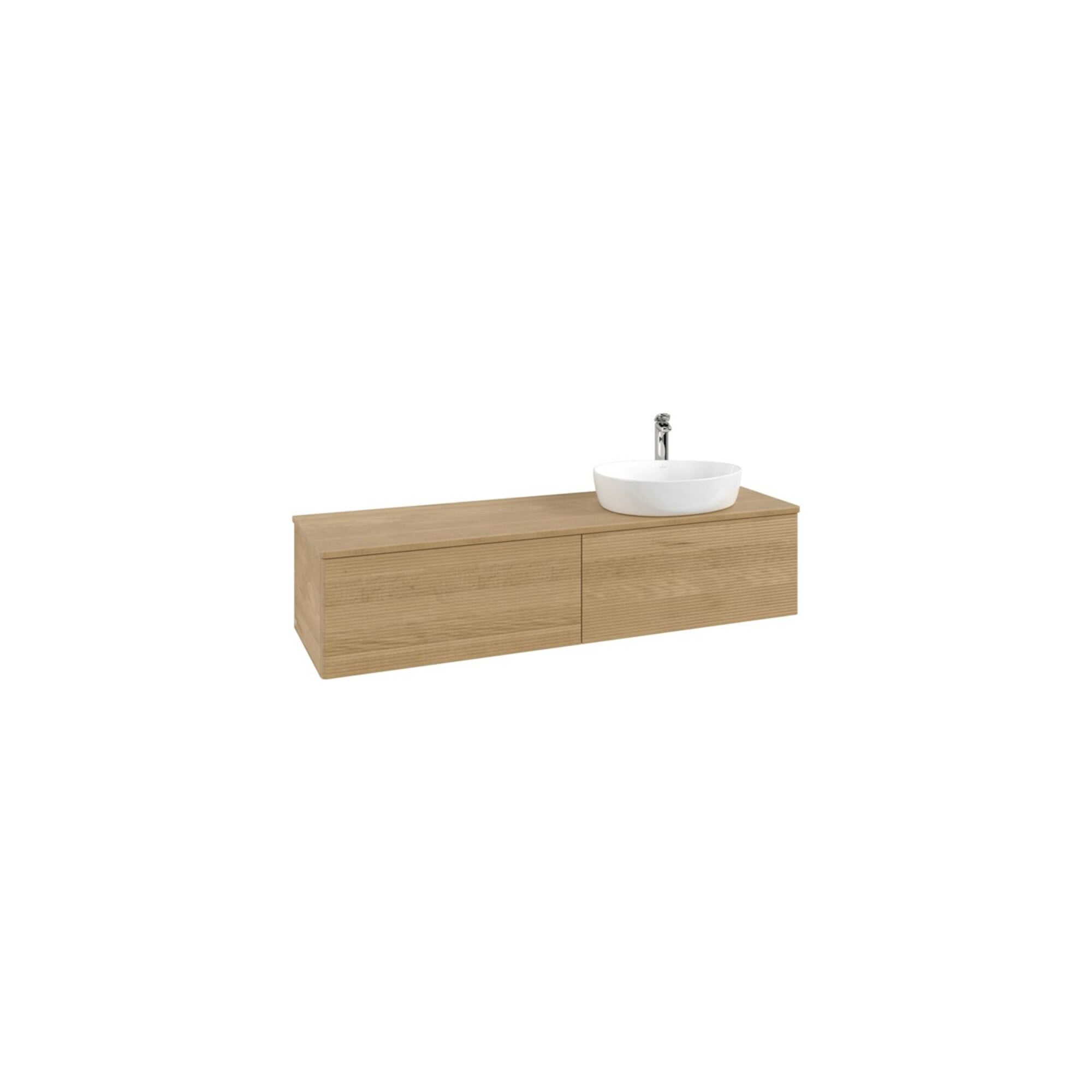 V&B Waschtischunterschrank mit Frontstruktur -Beleuchtung Antao 160x50cm, HL, WBP-farbe hon. Oa, hon. Oa ; Villeroy & Boch
