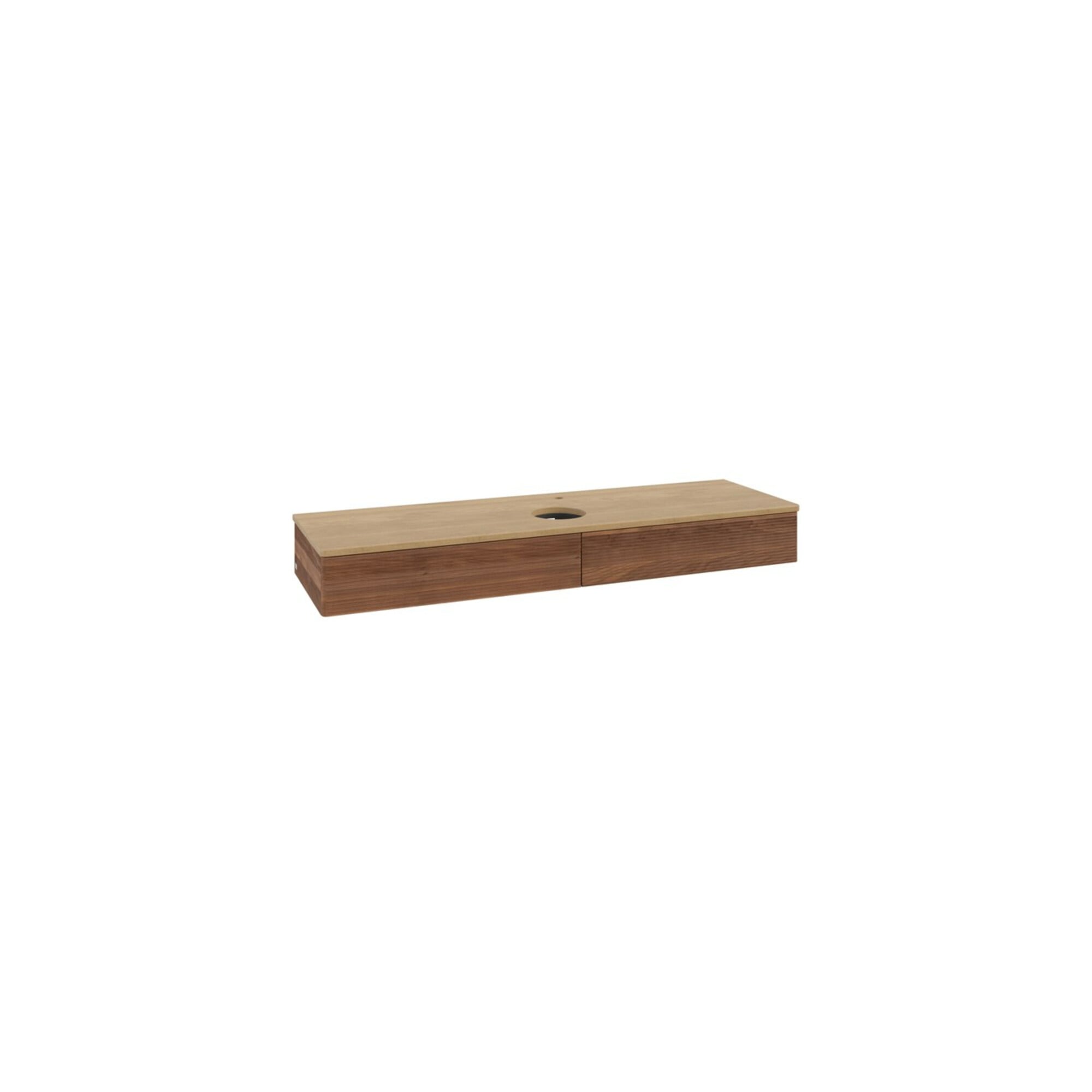 V&B Waschtischunterschrank mit Frontstruktur -Beleuchtung Antao 160x50cm, HL, WBP-farbe hon. Oa, w. wal ; Villeroy & Boch