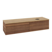 V&B Waschtischunterschrank mit Frontstruktur -Beleuchtung Antao 160x50cm, HL, WBP-farbe hon. Oa, w. wal