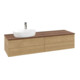 V&B Waschtischunterschrank mit Frontstruktur -Beleuchtung Antao 160x50cm, HL, WBP-farbe w. wal, hon. Oa-3