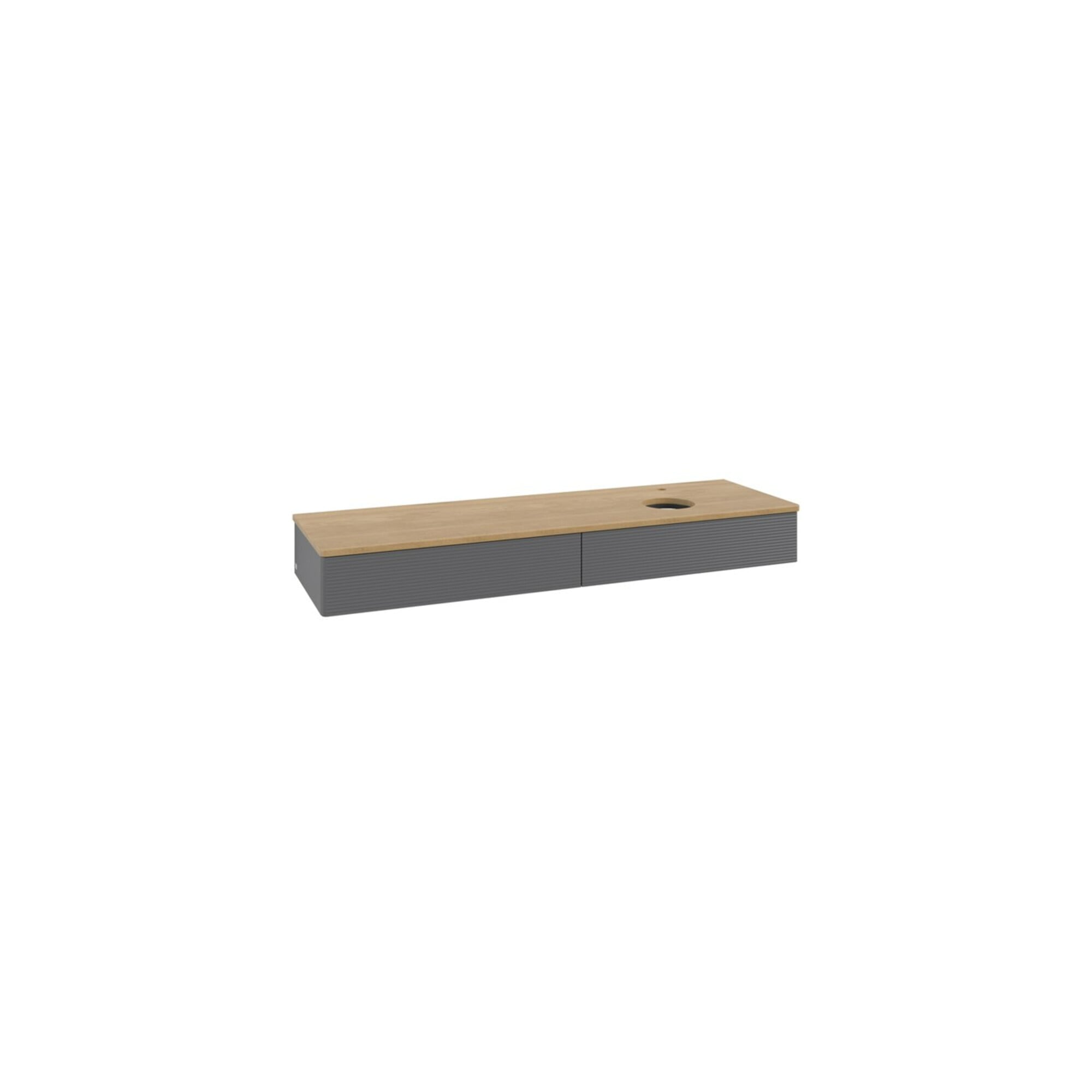 V&B Waschtischunterschrank mit Frontstruktur -Beleuchtung Antao 160x50cm, HL, WBP hon. Oa, A m Lac ; Villeroy & Boch