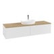 V&B Waschtischunterschrank mit Frontstruktur -Beleuchtung Antao 160x50cm, HL, WBP hon. Oa, glo wh. Lac-3