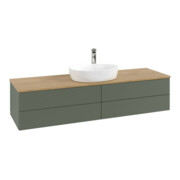 V&B Waschtischunterschrank mit Frontstruktur -Beleuchtung Antao 160x50cm, HL, WBP hon. Oa, le gre. m Lac-3