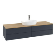 V&B Waschtischunterschrank mit Frontstruktur -Beleuchtung Antao 160x50cm, HL, WBP hon. Oa, md bl. m Lac-3