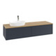 V&B Waschtischunterschrank mit Frontstruktur -Beleuchtung Antao 160x50cm, HL, WBP hon. Oa, md bl. m Lac-1