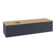 V&B Waschtischunterschrank mit Frontstruktur -Beleuchtung Antao 160x50cm, HL, WBP hon. Oa, md bl. m Lac-3