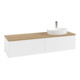 V&B Waschtischunterschrank mit Frontstruktur -Beleuchtung Antao 160x50cm, HL, WBP hon. Oa, wh. m Lac-4