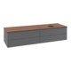 V&B Waschtischunterschrank mit Frontstruktur -Beleuchtung Antao 160x50cm, HL, WBP w. wal, Anthrac. m Lac-3