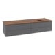 V&B Waschtischunterschrank mit Frontstruktur -Beleuchtung Antao 160x50cm, HL, WBP w. wal, Anthrac. m Lac-4