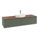 V&B Waschtischunterschrank mit Frontstruktur -Beleuchtung Antao 160x50cm, HL, WBP w. wal, lea gre. m Lac-3