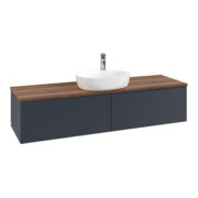 V&B Waschtischunterschrank mit Frontstruktur -Beleuchtung Antao 160x50cm, HL, WBP w. wal, md bl. m Lac-3