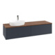 V&B Waschtischunterschrank mit Frontstruktur -Beleuchtung Antao 160x50cm, HL, WBP w. wal, md bl. m Lac-3