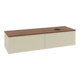 V&B Waschtischunterschrank mit Frontstruktur -Beleuchtung Antao 160x50cm, HL, WBP w. wal, si Gr m Lac-1