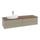 V&B Waschtischunterschrank mit Frontstruktur -Beleuchtung Antao 160x50cm, HL, WBP w. wal, st. Gr m Lac-3
