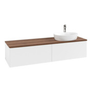 V&B Waschtischunterschrank mit Frontstruktur -Beleuchtung Antao 160x50cm, HL, WBP w. wal, wh. m Lac