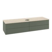 V&B Waschtischunterschrank mit Frontstruktur -Beleuchtung Antao 160x50cm, WBP botti., lea gre. m Lac